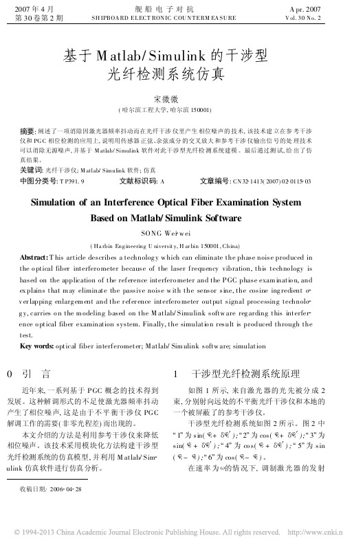 48-基于Matlab_Simulink的干涉型光纤检测系统仿真