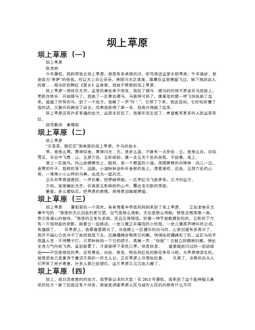 坝上草原作文共九篇