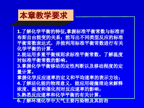 大学化学-第2 章化学反应的基本原理与大气污染(ok)