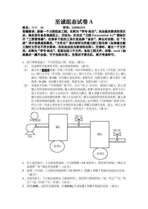 组态试卷A