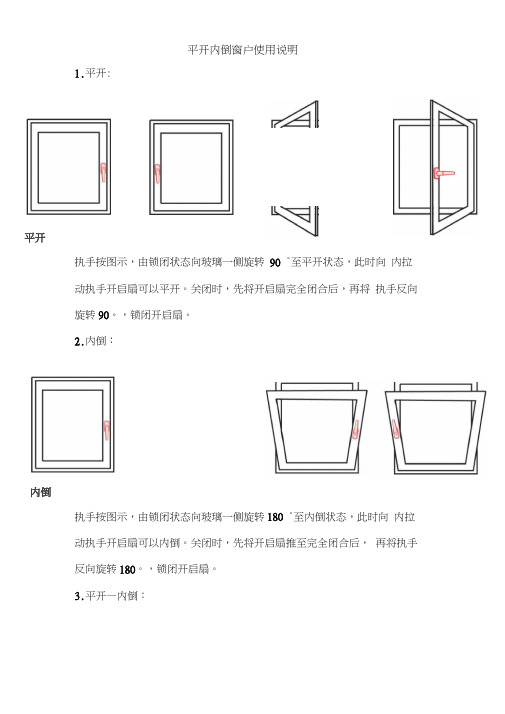 平开内倒窗户使用说明