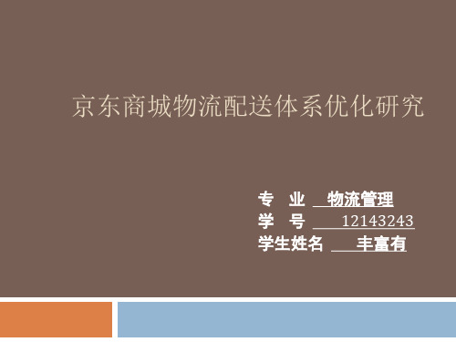 京东商城物流配送体系优化