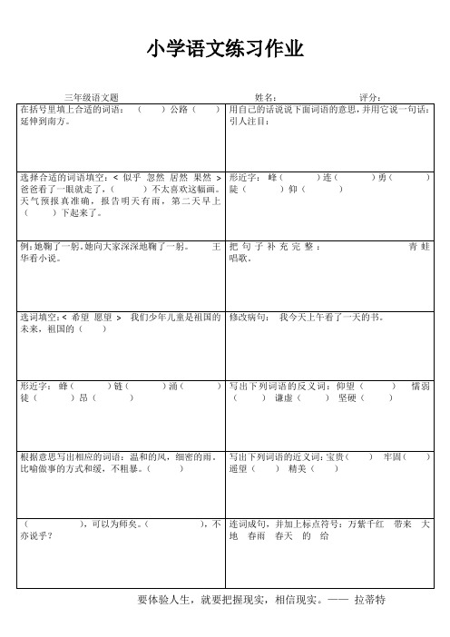 小学三年级语文精作细练I (81)