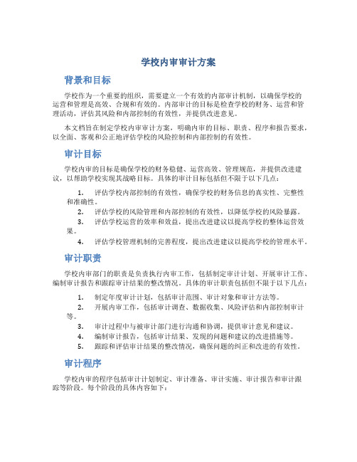 学校内审审计方案