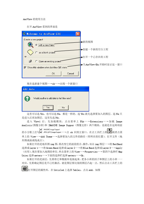 ArcView的使用方法