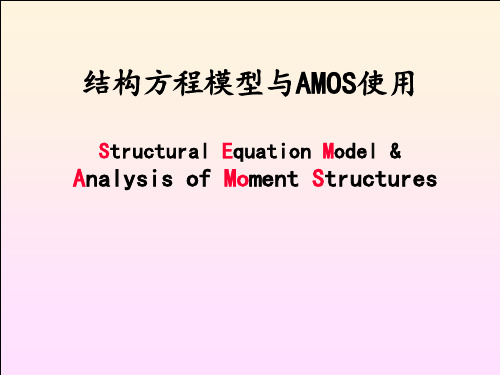 结构方程模型与AMOS使用ppt课件