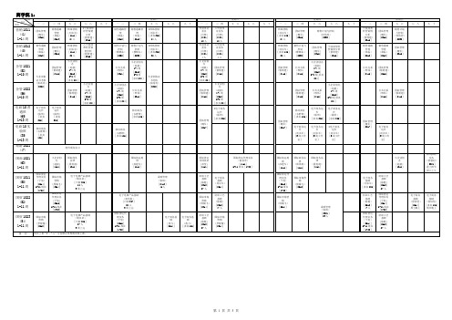 商学院课表