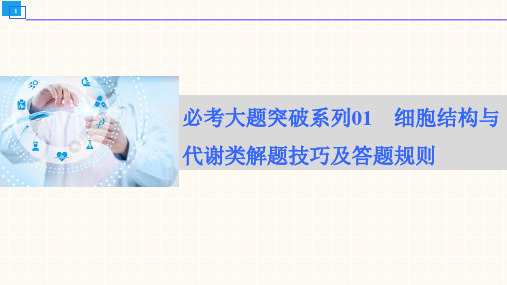 必考大题突破系列01 细胞结构与代谢类解题技巧及答题规则-2024届高三大二轮生物学 (新教材)