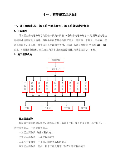 江西省寻乌至全南高速公路寻乌至信丰段施工组织设计