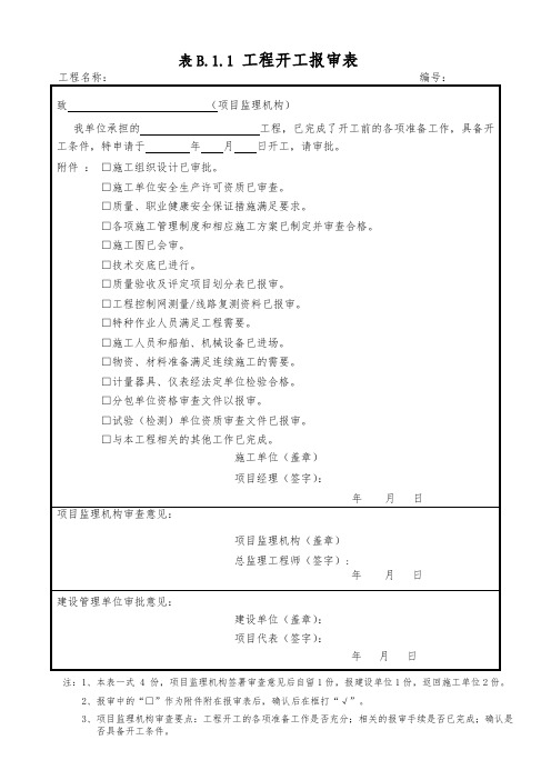 报审表格大全(DOC247页)