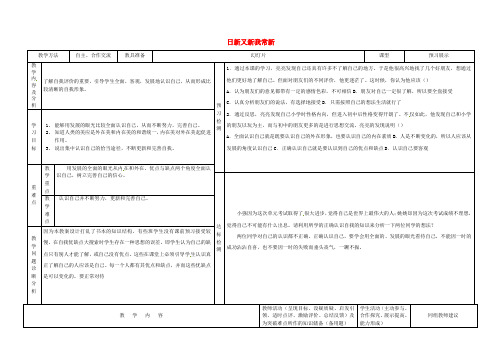 人教版初中政治七年级上册5.1日新又新我常新word教案(14)