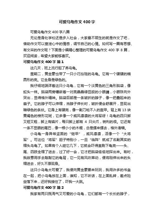 可爱乌龟作文400字