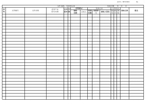 文件接收发放登记表