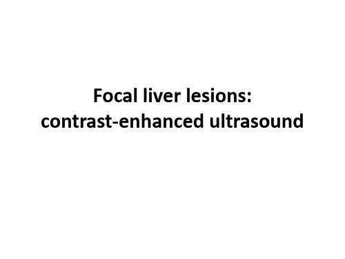 技能带教11月-肝脏超声造影