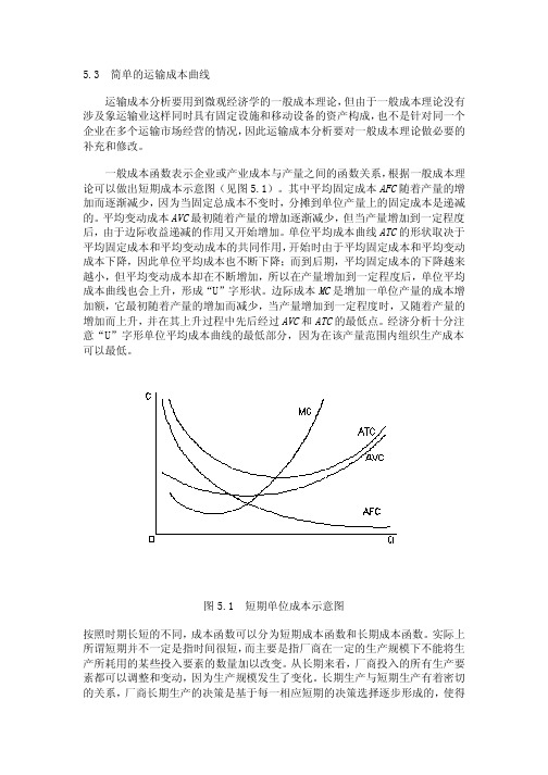 简单的运输成本曲线