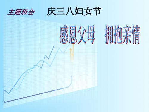 最新2017-2018三八妇女节感恩母亲主题班会公开优质课件精品完美