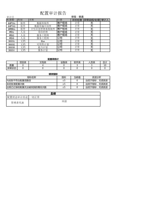 运维服务项目-D26配置审计报告-模板