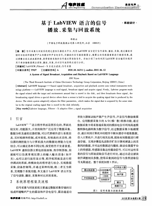 基于LabVIEW语言的信号播放、采集与回放系统