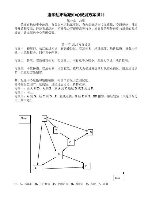 配送中心方案设计