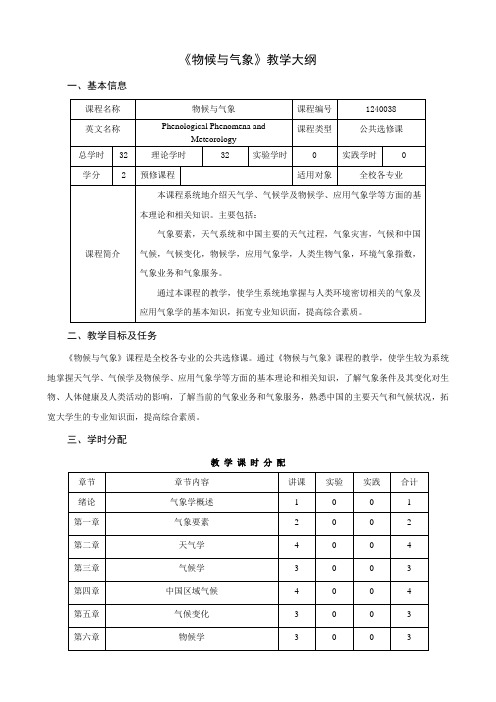 南京农业大学课程教学大纲格式与要求