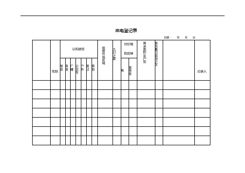 售楼部所有表格(正式)