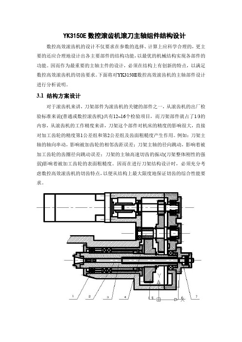 128  YK3150滚齿机滚刀主轴部件设计