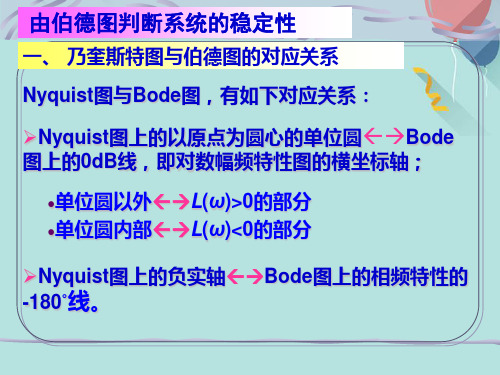 系统的稳定性分析Bode稳定判据PPT优选版