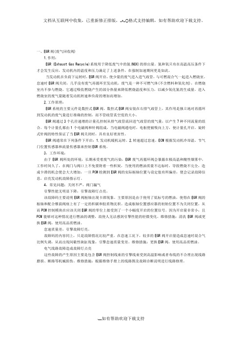 EGR阀(废气回收阀)关闭不严NVH防积炭解决方案