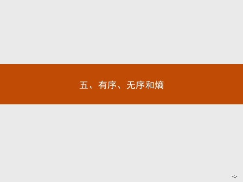 高中物理人教版选修1-2课件:2.5 有序、无序和熵