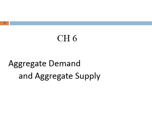 Chapter 6 Aggregate Demand and Aggregate Supply