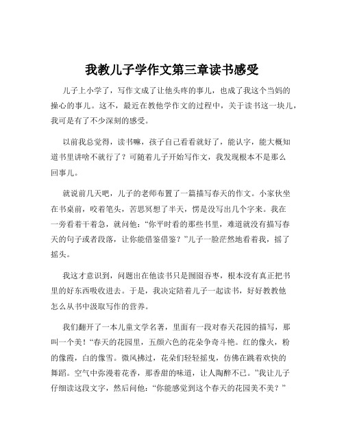 我教儿子学作文第三章读书感受