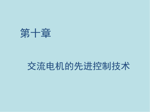 现代交流电机控制技术C10交流电机的先进控制技术