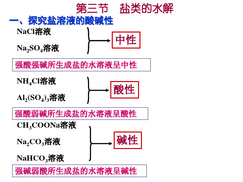 高中化学第三节 盐类的水解优秀课件