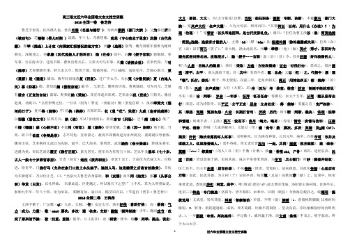 高三语文近六年全国卷文言文挖空训练(含详细答案)