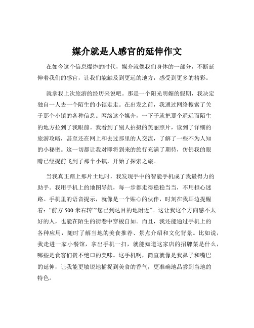 媒介就是人感官的延伸作文