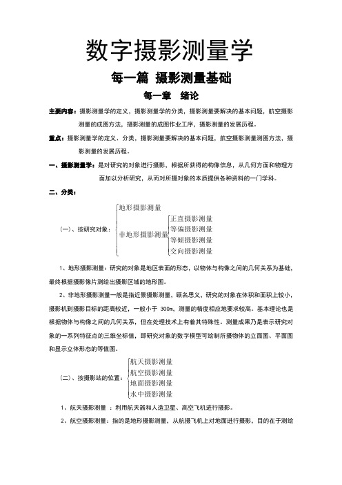 数字摄影测量学讲义