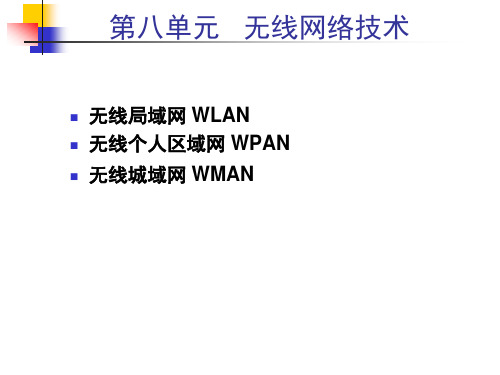 CH8 无线网络技术