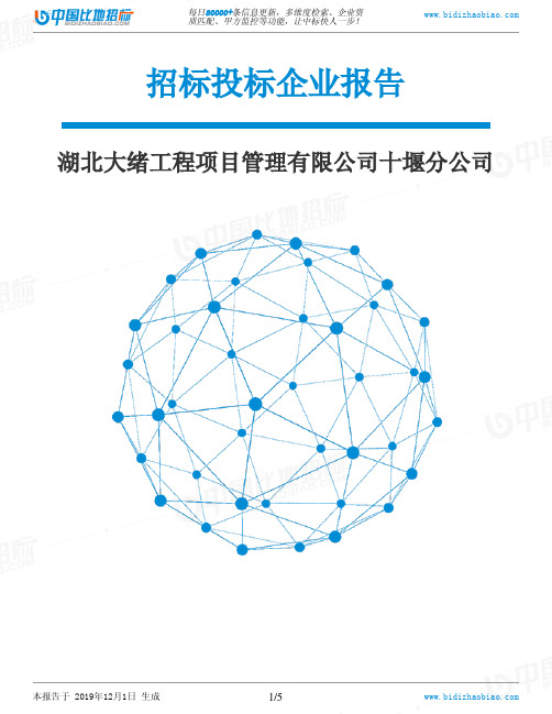 湖北大绪工程项目管理有限公司十堰分公司-招投标数据分析报告