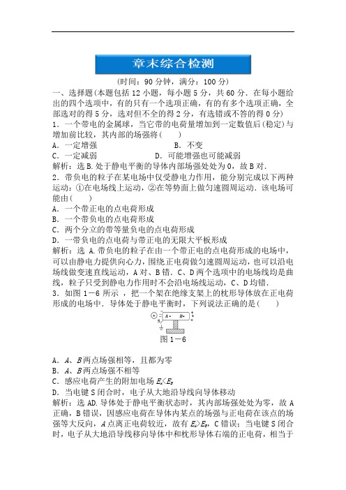 高二物理下册章末综合知能优化训练题1