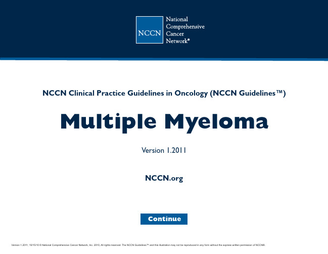 NCCN Guideline_myeloma