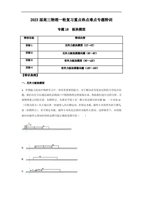 专题18 板块模型(解析版)