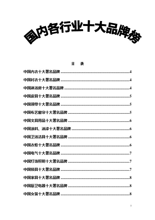 国内各行业十大品牌图标汇集