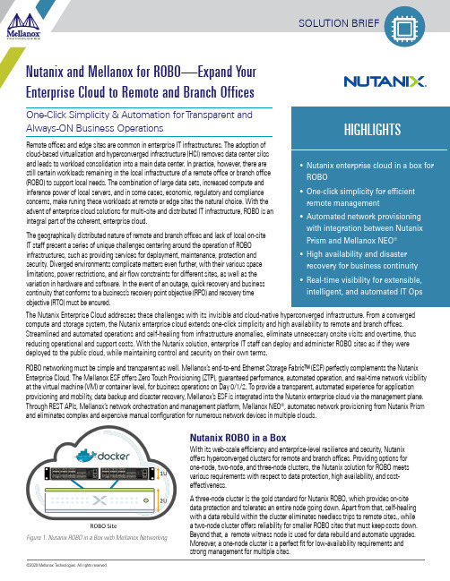 Mellanox Technologies ROBO 分布式 IT 基础设施说明书