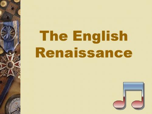 英美文学chapter 2-The English Renaissance