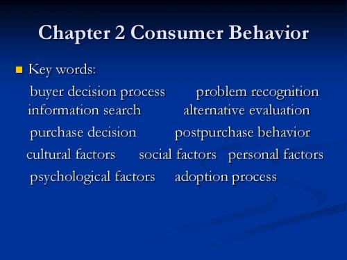 Chapt 2customer behavior