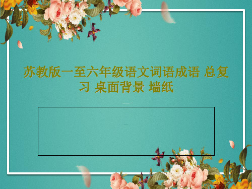 苏教版一至六年级语文词语成语 总复习 桌面背景 墙纸66页PPT