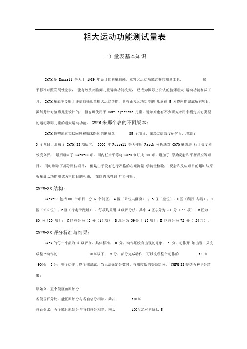 粗大运动功能测试量表