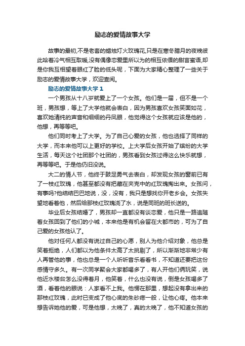 励志的爱情故事大学