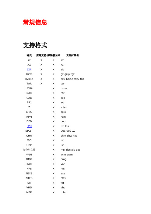 7z命令行使用中文帮助文档完整版