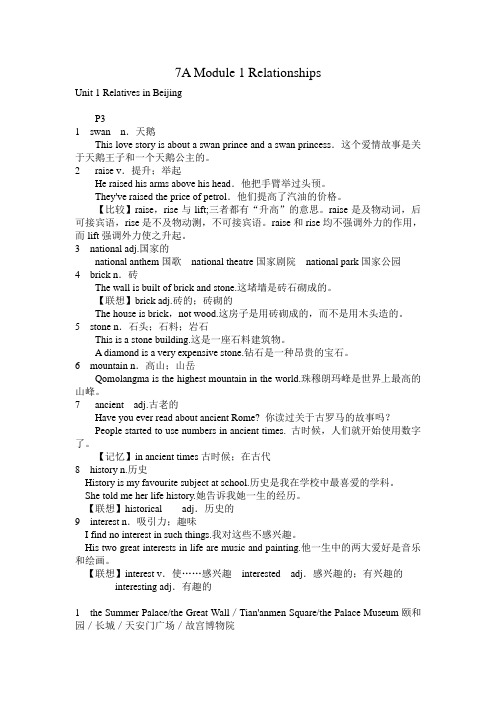 上海牛津英语七年级上学期7A U1P3 语法知识点